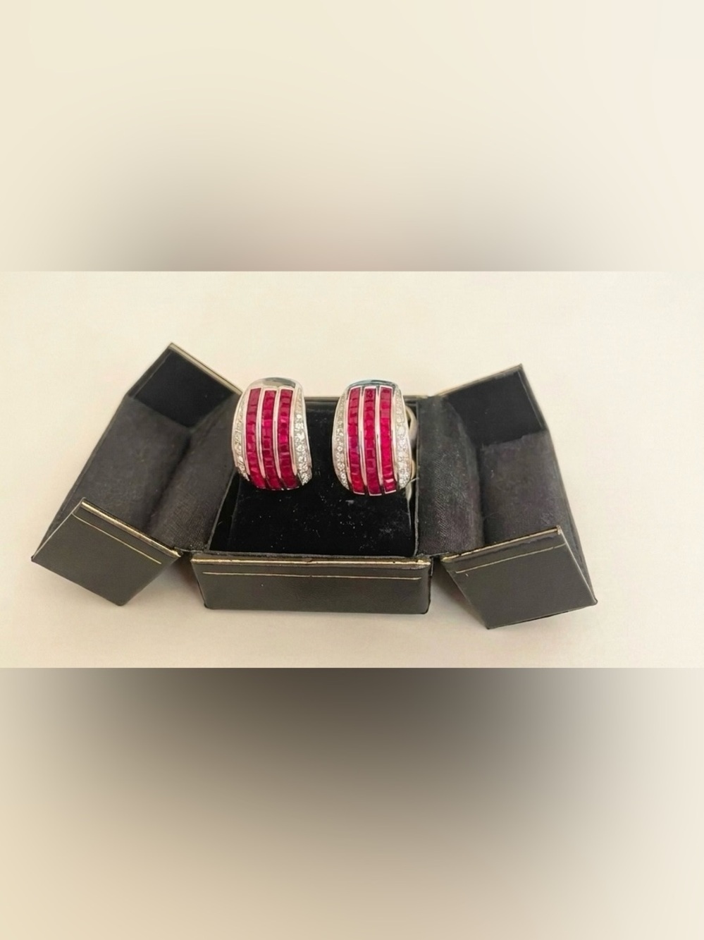 Vintage  Butler Signed FAC Fifth Avenue Collection Dome Huggie Clip-On Earrings